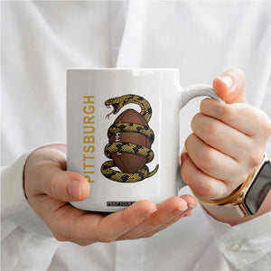 Vintage Black And Gold Rattlesnake Coffee Mug Pittsburgh Sports Fan
