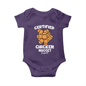 Funny Food Lover Gift Baby Onesie Certified Chicken Nugget Expert TS12 Purple Print Your Wear