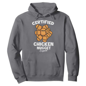Funny Food Lover Gift Hoodie Certified Chicken Nugget Expert TS12 Charcoal Print Your Wear