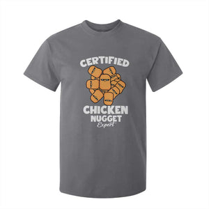 Funny Food Lover Gift T Shirt For Kid Certified Chicken Nugget Expert TS12 Charcoal Print Your Wear