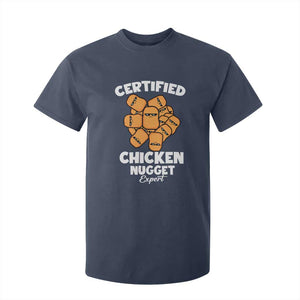 Funny Food Lover Gift T Shirt For Kid Certified Chicken Nugget Expert TS12 Navy Print Your Wear
