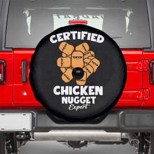 Funny Food Lover Gift Spare Tire Cover Certified Chicken Nugget Expert TS12 Black Print Your Wear