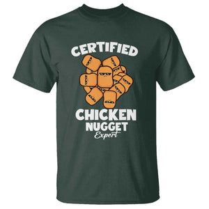 Funny Food Lover Gift T Shirt Certified Chicken Nugget Expert TS12 Dark Forest Green Print Your Wear