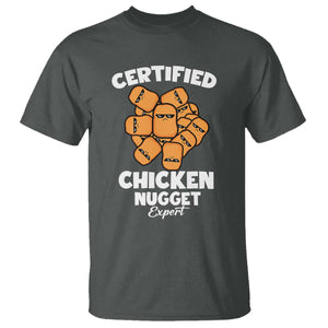 Funny Food Lover Gift T Shirt Certified Chicken Nugget Expert TS12 Dark Heather Print Your Wear