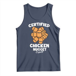 Funny Food Lover Gift Tank Top Certified Chicken Nugget Expert TS12 Navy Print Your Wear