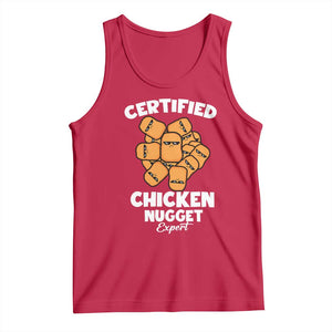 Funny Food Lover Gift Tank Top Certified Chicken Nugget Expert TS12 Red Print Your Wear