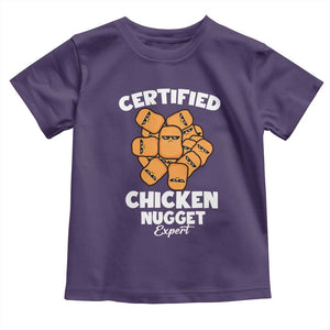 Funny Food Lover Gift Toddler T Shirt Certified Chicken Nugget Expert TS12 Purple Print Your Wear