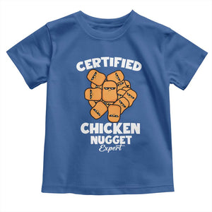 Funny Food Lover Gift Toddler T Shirt Certified Chicken Nugget Expert TS12 Royal Blue Print Your Wear