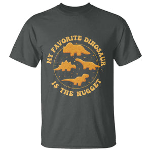 My Favorite Dinosaur Is The Nugget T Shirt Funny Food Lover Gift TS12 Dark Heather Print Your Wear