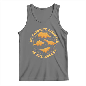 My Favorite Dinosaur Is The Nugget Tank Top Funny Food Lover Gift TS12 Black Heather Print Your Wear