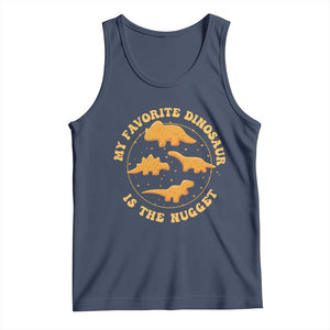 My Favorite Dinosaur Is The Nugget Tank Top Funny Food Lover Gift TS12 Navy Print Your Wear