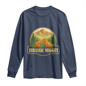 Jurassic Nugget World Dino Long Sleeve Shirt Nugget Lover Gift TS12 Navy Print Your Wear