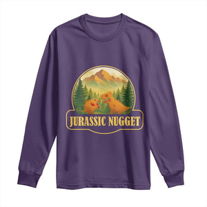 Jurassic Nugget World Dino Long Sleeve Shirt Nugget Lover Gift TS12 Purple Print Your Wear