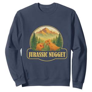 Jurassic Nugget World Dino Sweatshirt Nugget Lover Gift TS12 Navy Print Your Wear