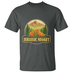 Jurassic Nugget World Dino T Shirt Nugget Lover Gift TS12 Dark Heather Print Your Wear