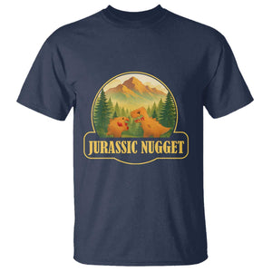 Jurassic Nugget World Dino T Shirt Nugget Lover Gift TS12 Navy Print Your Wear
