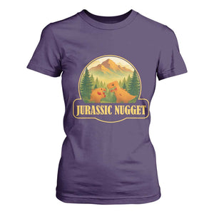 Jurassic Nugget World Dino T Shirt For Women Nugget Lover Gift TS12 Purple Print Your Wear