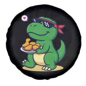Cute Dinosaur Eating Chicken Nuggets Spare Tire Cover Food Humor Gift TS12 Print Your Wear