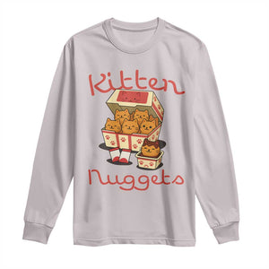 Kitten Nuggets Long Sleeve Shirt Funny Cat Lover Gift TS12 Ice Gray Print Your Wear
