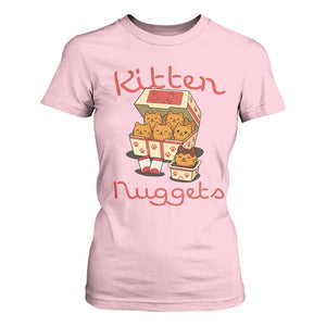 Kitten Nuggets T Shirt For Women Funny Cat Lover Gift TS12 Light Pink Print Your Wear