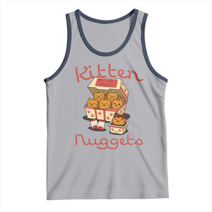 Kitten Nuggets Tank Top Funny Cat Lover Gift TS12 Athletic Heather Navy Print Your Wear