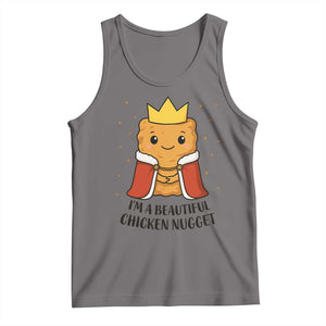 I'm A Beautiful Chicken Nugget Tank Top Food Humor Gift TS12 Deep Heather Print Your Wear