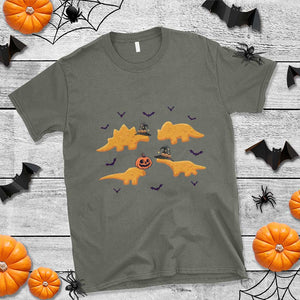 Halloween Dinosaur Nugget T Shirt Funny Spooky Food Gift TS12 Military Green Print Your Wear