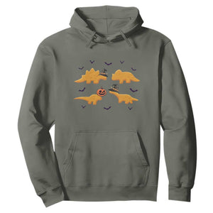 Halloween Dinosaur Nugget Hoodie Funny Spooky Food Gift TS12 Military Green Print Your Wear