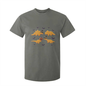 Halloween Dinosaur Nugget T Shirt For Kid Funny Spooky Food Gift TS12 Military Green Print Your Wear