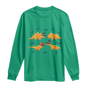 Halloween Dinosaur Nugget Long Sleeve Shirt Funny Spooky Food Gift TS12 Irish Green Print Your Wear