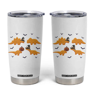 Halloween Dinosaur Nugget Tumbler Cup Funny Spooky Food Gift TS12 White Print Your Wear