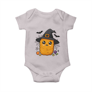 Halloween Nugget With Witch Hat Baby Onesie Funny Food Gift TS12 Ice Gray Print Your Wear