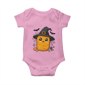 Halloween Nugget With Witch Hat Baby Onesie Funny Food Gift TS12 Light Pink Print Your Wear