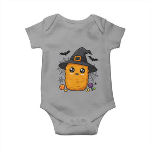 Halloween Nugget With Witch Hat Baby Onesie Funny Food Gift TS12 Sport Gray Print Your Wear