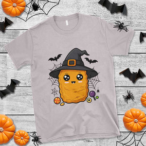Halloween Nugget With Witch Hat T Shirt Funny Food Gift TS12 Ice Gray Print Your Wear