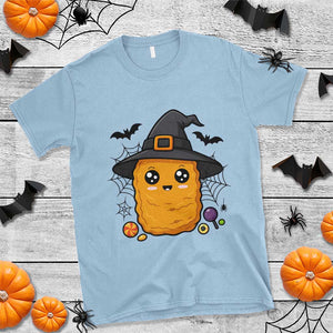 Halloween Nugget With Witch Hat T Shirt Funny Food Gift TS12 Light Blue Print Your Wear