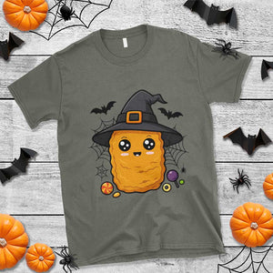 Halloween Nugget With Witch Hat T Shirt Funny Food Gift TS12 Military Green Print Your Wear