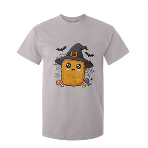 Halloween Nugget With Witch Hat T Shirt For Kid Funny Food Gift TS12 Ice Gray Print Your Wear