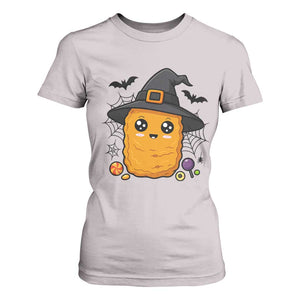 Halloween Nugget With Witch Hat T Shirt For Women Funny Food Gift TS12 Ice Gray Print Your Wear