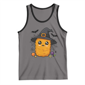 Halloween Nugget With Witch Hat Tank Top Funny Food Gift TS12 Deep Heather Black Print Your Wear