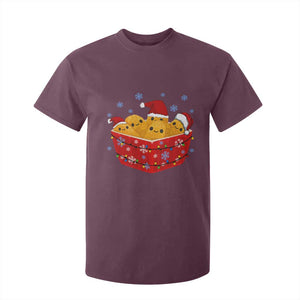 Christmas Chicken Nuggets T Shirt For Kid Funny Food Lover Gift TS12 Maroon Print Your Wear