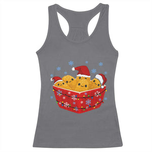 Christmas Chicken Nuggets Racerback Tank Top Funny Food Lover Gift TS12 Charcoal Print Your Wear