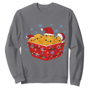 Christmas Chicken Nuggets Sweatshirt Funny Food Lover Gift TS12 Charcoal Print Your Wear