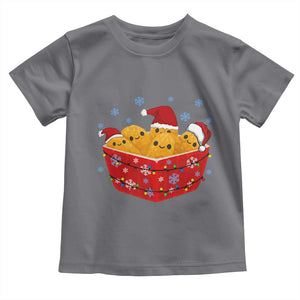 Christmas Chicken Nuggets Toddler T Shirt Funny Food Lover Gift TS12 Charcoal Print Your Wear