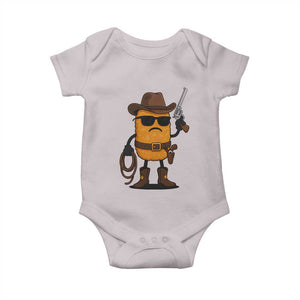 Cowboy Chicken Nugget Baby Onesie Funny Food Gift TS12 Ice Gray Print Your Wear