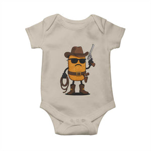 Cowboy Chicken Nugget Baby Onesie Funny Food Gift TS12 Sand Print Your Wear