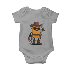 Cowboy Chicken Nugget Baby Onesie Funny Food Gift TS12 Sport Gray Print Your Wear