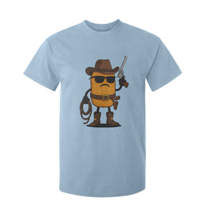 Cowboy Chicken Nugget T Shirt For Kid Funny Food Gift TS12 Light Blue Print Your Wear