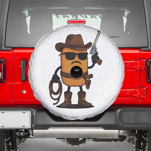 Cowboy Chicken Nugget Spare Tire Cover Funny Food Gift TS12 White Print Your Wear