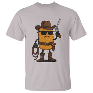 Cowboy Chicken Nugget T Shirt Funny Food Gift TS12 Ice Gray Print Your Wear
